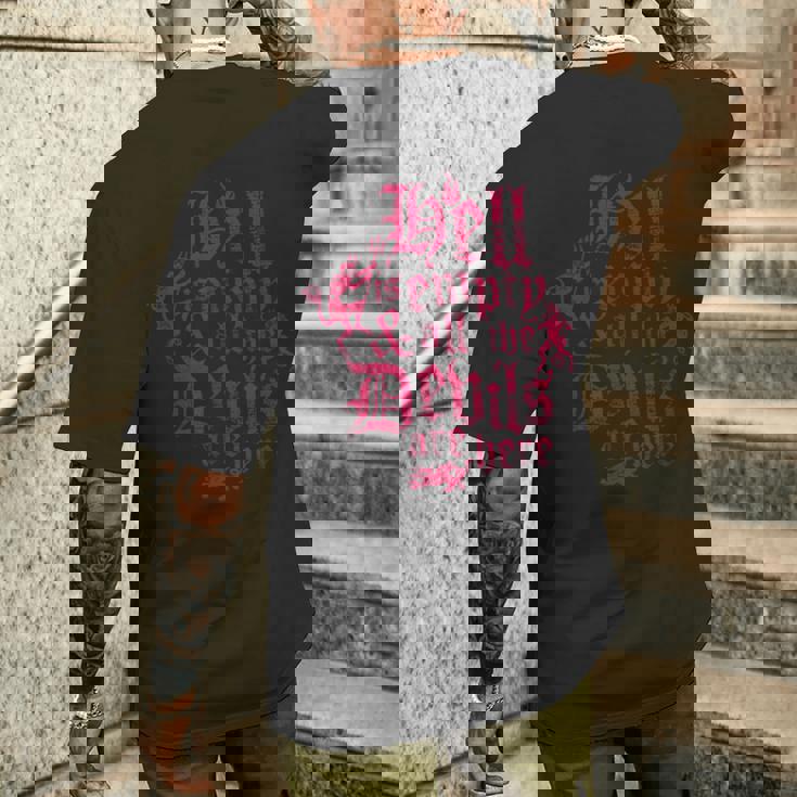 Hell Is Empty テンペスト ヴィンテージ アンティーク調 ゴシック シェイクスピア メンズTシャツ バックプリント 彼への贈り物