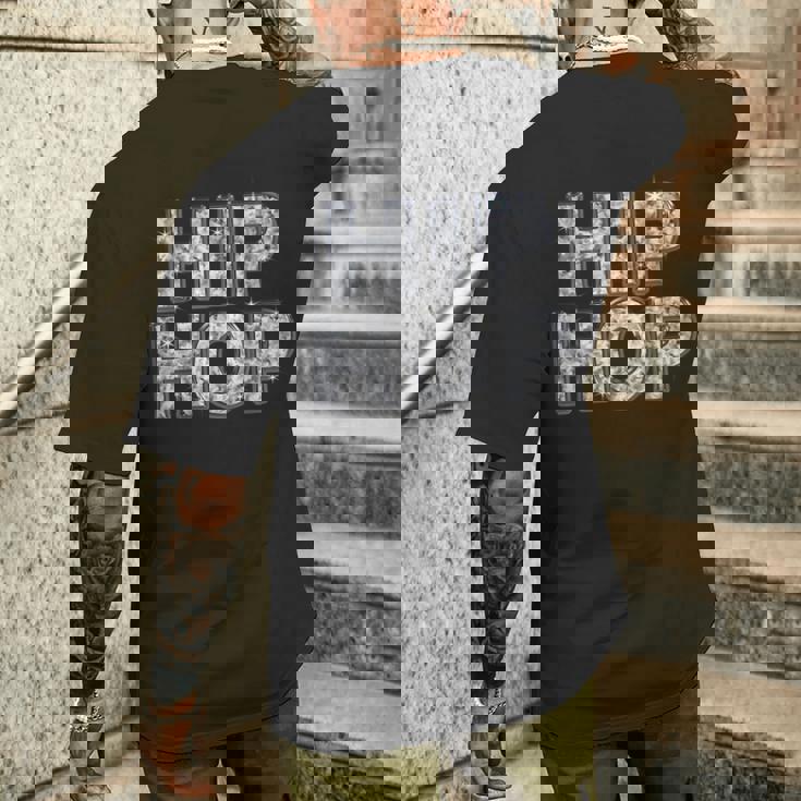 Hip Hop ヒップホップ（ダイヤモンド フォント）【Streetstarz ストリートスターズ】文字 かっこいい メンズTシャツ バックプリント 彼への贈り物