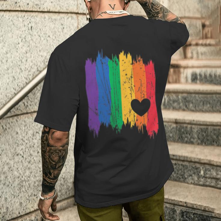 Homme Drapeau Arc-En-Ciel Couleursur La Poitrine Motif Déclaration T-shirt imprimé au dos Cadeaux pour lui