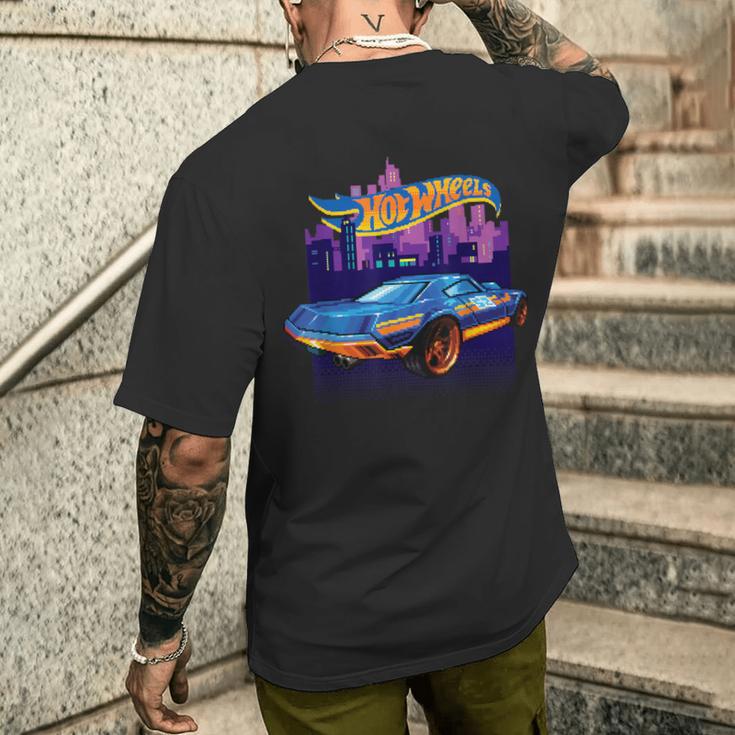 Hot Wheels Nachtstadt Im Retro-Look T-Shirt mit Rückendruck Geschenke für Ihn