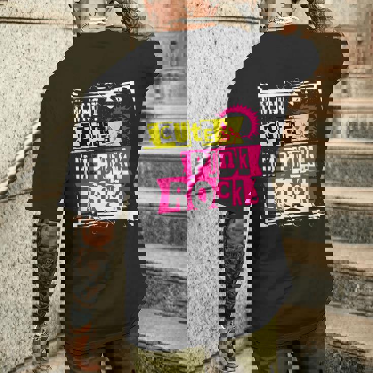 I'm Not Cute I'm Punk Rock パンクロッカー用 メンズTシャツ バックプリント 彼への贈り物