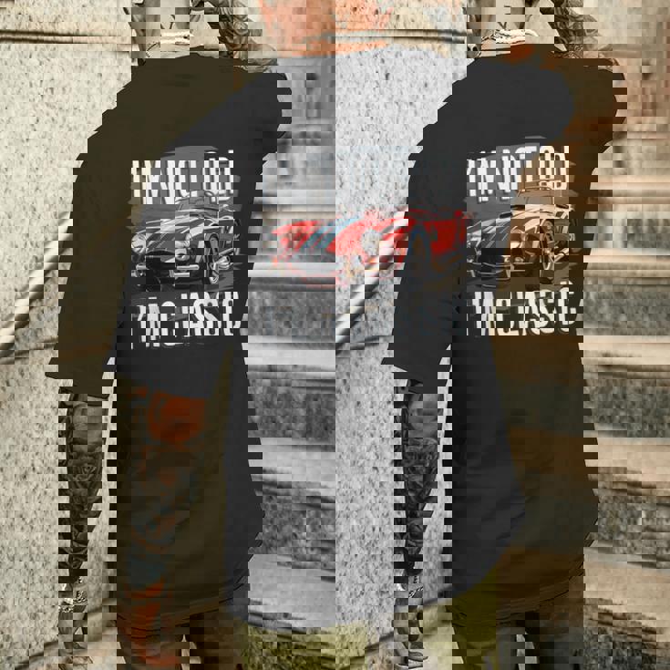 I'm Not Old I'm Classic レトロ フォード シェルビー コブラ マッスルカー メンズTシャツ バックプリント 彼への贈り物