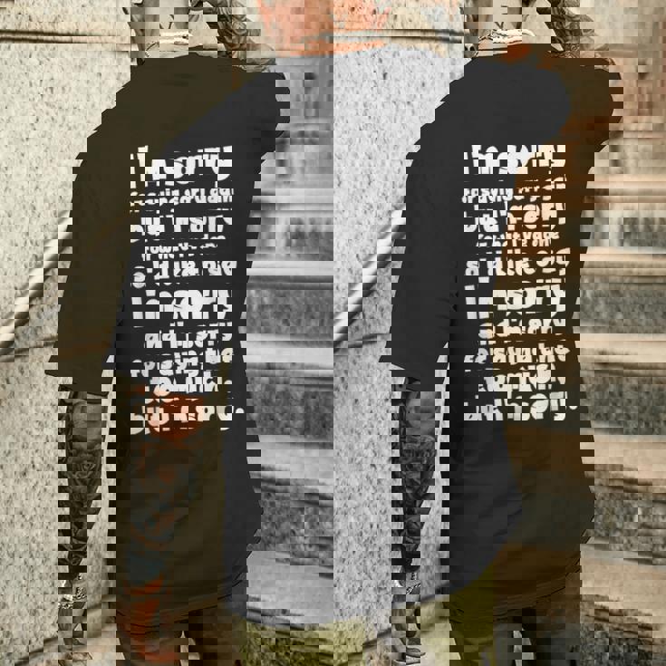 I'morry Foraysorry Beingorry おかしな謝罪 メンズTシャツ バックプリント 彼への贈り物