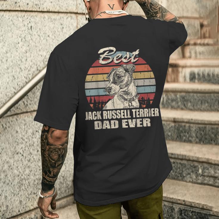 Il Miglior Papà Di Jack Russell Terrier Dad Everintage Retro Dog T-shirt da uomo con stampa posteriore Regalos para él