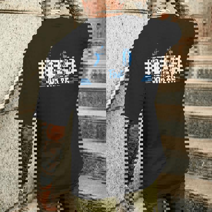 Indiaca First Work Later Handhuttlecock Peteca Indiaca メンズTシャツ バックプリント 彼への贈り物