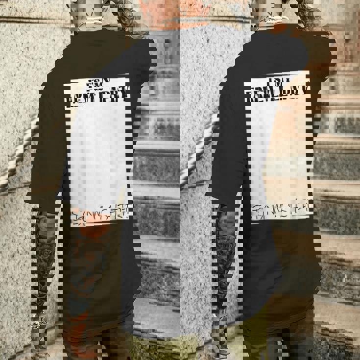 It's My Farewell Partyign My For Goodbye Parting メンズTシャツ バックプリント 彼への贈り物