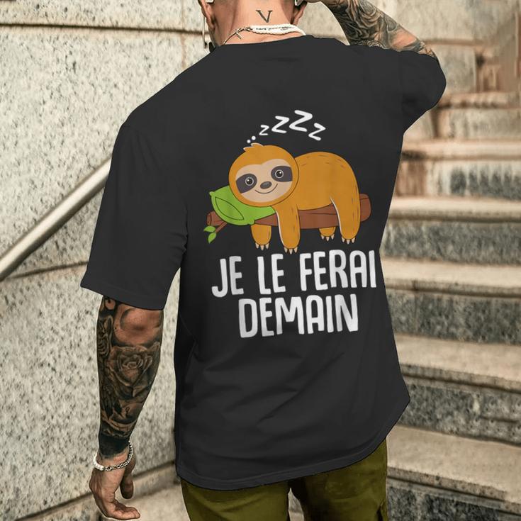 Je Peux Pas J'ai La Flemme Cadeau Rigolo Humour Paresseux T-shirt imprimé au dos Cadeaux pour lui