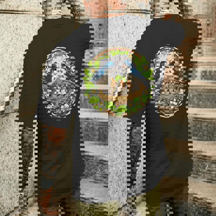 Jolie Hirondelle À Farine Ornithologue Ornithologue Oiseaux Oiseaux De Printemps T-shirt imprimé au dos Cadeaux pour lui