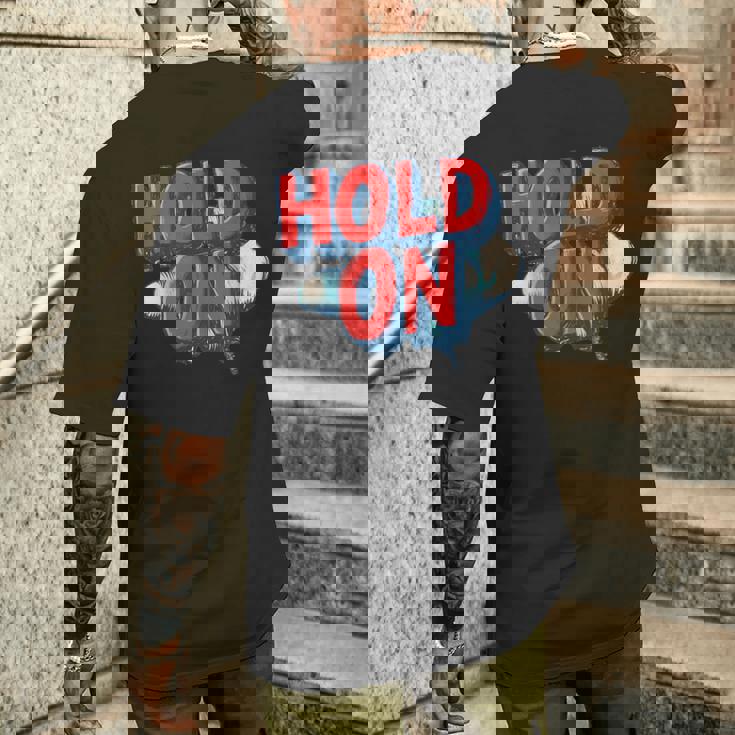 Keep Calm And Hold On コスチューム メンズTシャツ バックプリント 彼への贈り物