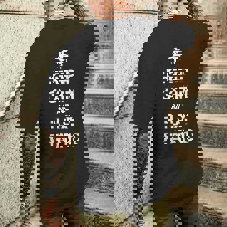 Keep Calm Piano T-shirt imprimé au dos Cadeaux pour lui