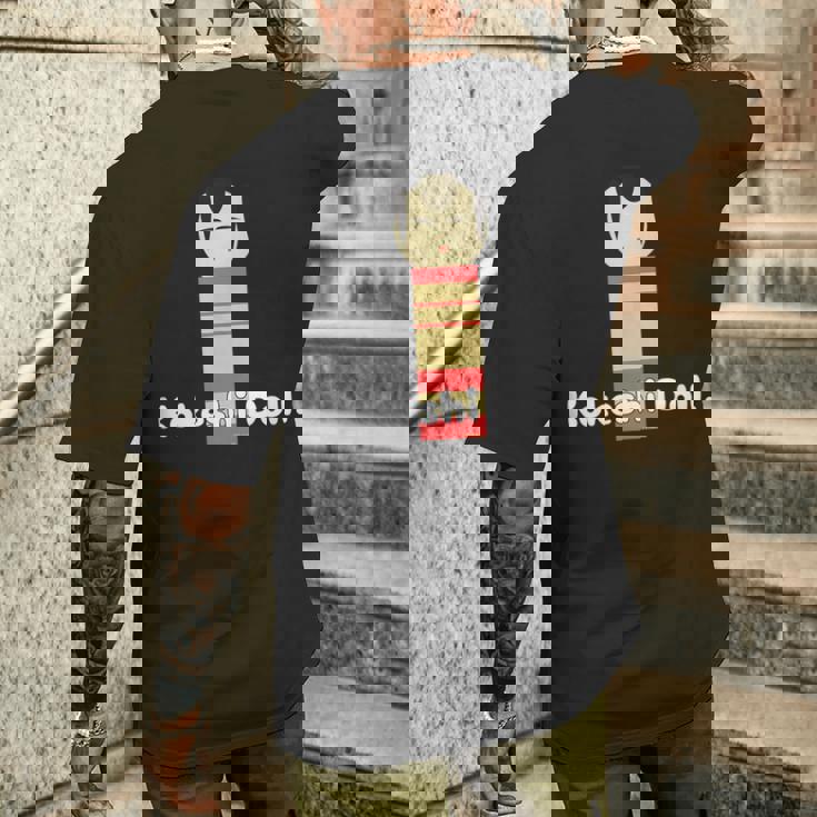 Kokeshi Doll こけし 人形 昭和 大正 レトロ お土産 グッズ メンズTシャツ バックプリント 彼への贈り物