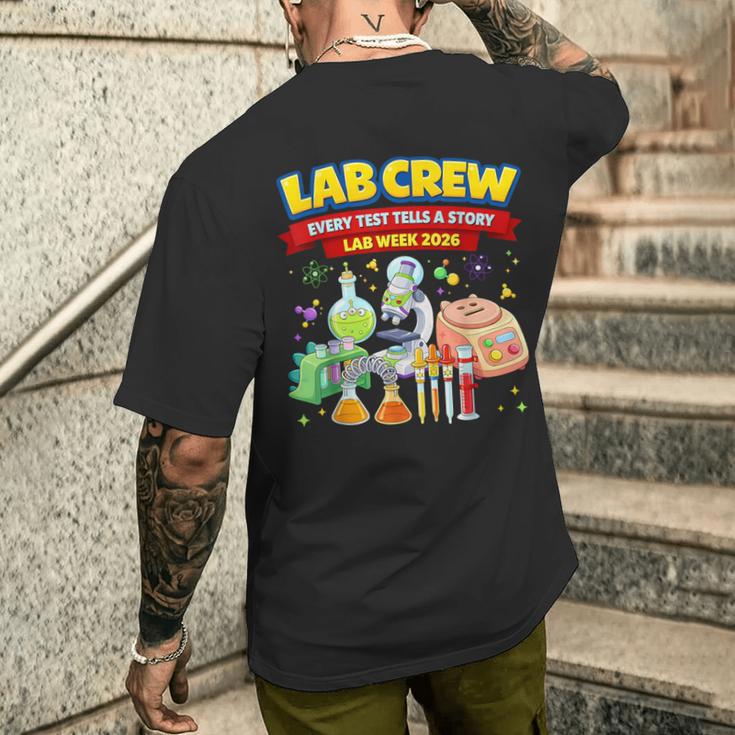 Lab Crew Science Team Medical Tech Lab Week Appreciation Men's T-shirt Back Print Funny Gifts