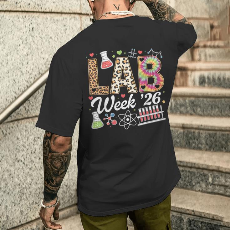 Lab Week 2026 Laboratory Tech Leopard Medical Technician Men's T-shirt Back Print Funny Gifts