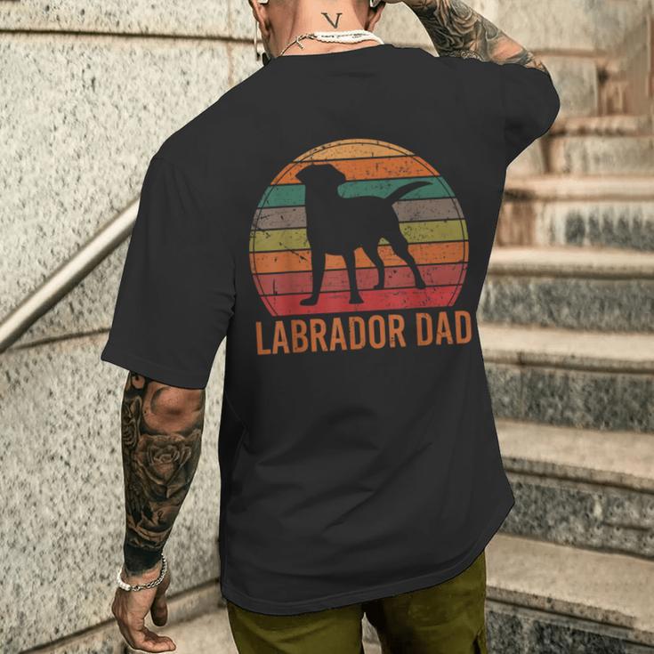 Labrador Papà Labbi Retriever Cane Razza Proprietario T-shirt da uomo con stampa posteriore Regalos para él