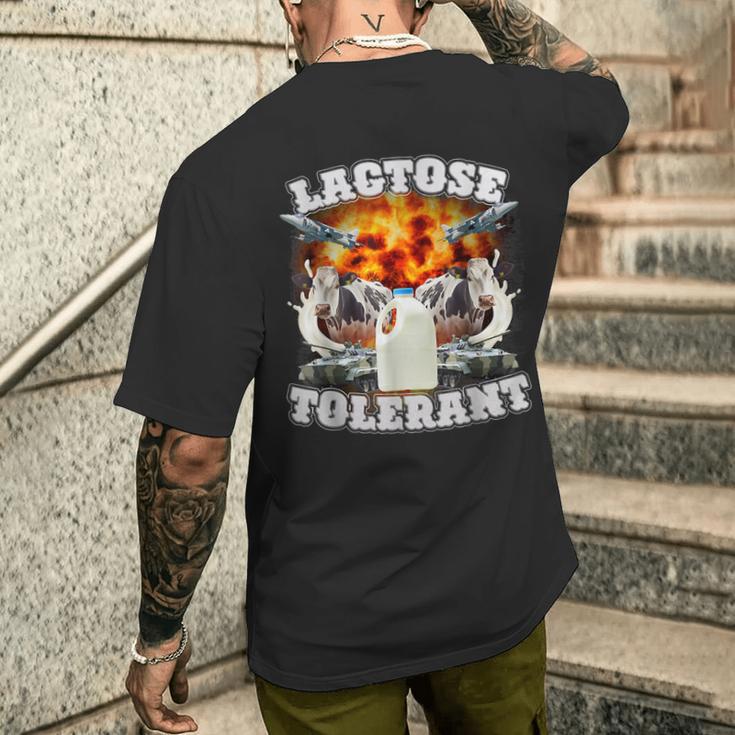 Laktosetolerant Meme Lustigeltsampezifisch Dank Meme T-Shirt mit Rückendruck Geschenke für Ihn