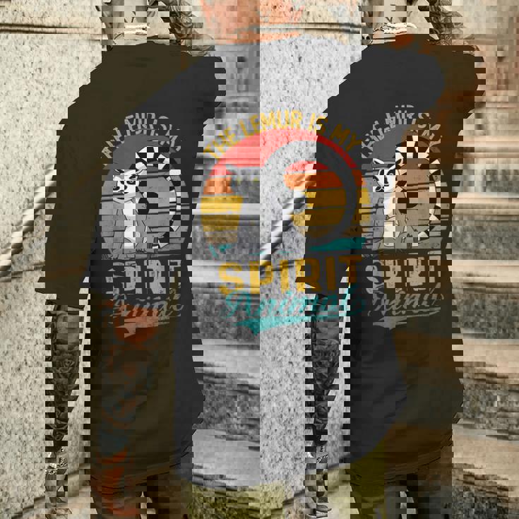 The Lemur Is Mypirit アニマルシャツ ファニーベンテージ キツネザル メンズTシャツ バックプリント 彼への贈り物