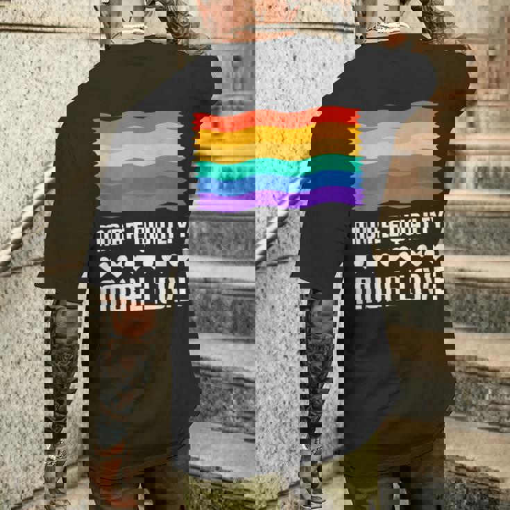 Lgbt More Equality More Lovetシャツ Lgbtq ゲイ レズビアン Lgbt メンズTシャツ バックプリント 彼への贈り物