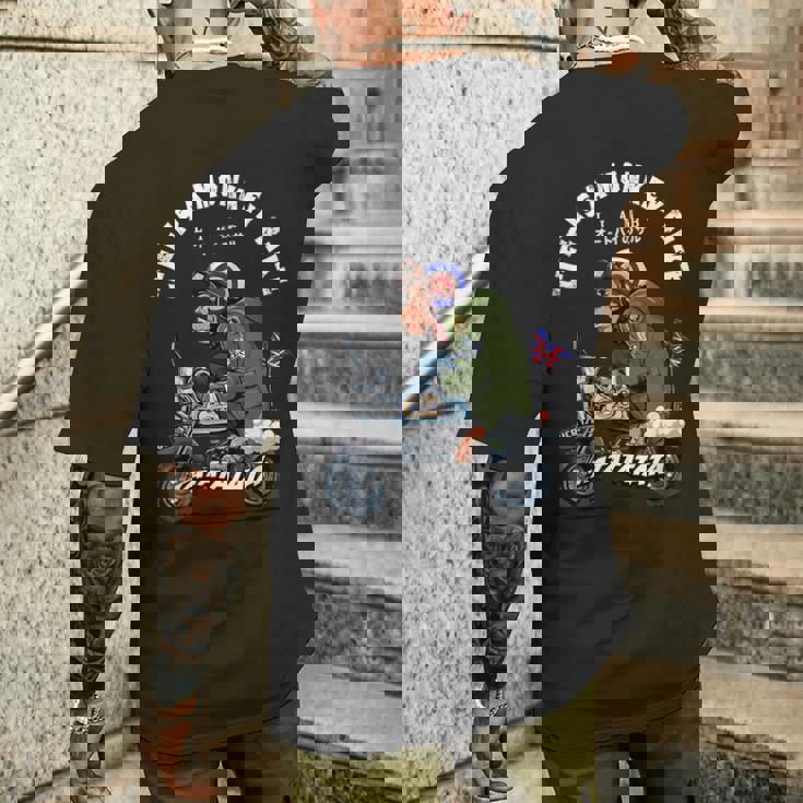 Life Is A Monkey Bike クラシック ブリットモッド メンズTシャツ バックプリント 彼への贈り物