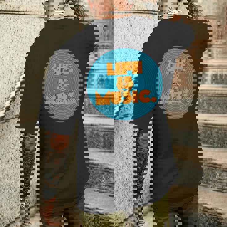 Life Is Music メンズTシャツ バックプリント 彼への贈り物