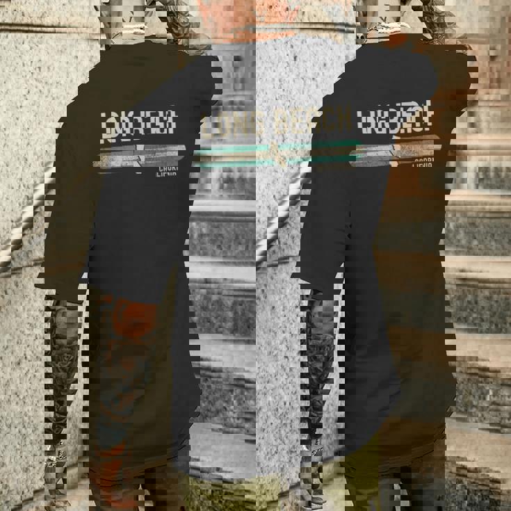 Long Beach Ca メンズTシャツ バックプリント 彼への贈り物