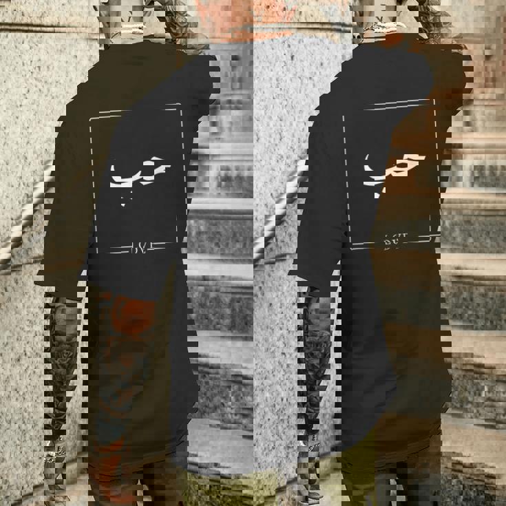 Love Arabic Text & メンズTシャツ バックプリント 彼への贈り物