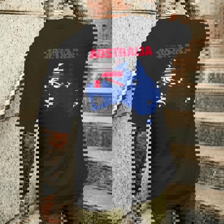 I Love Australia Enjoy Wear Australia Flag Graphic Cool メンズTシャツ バックプリント 彼への贈り物