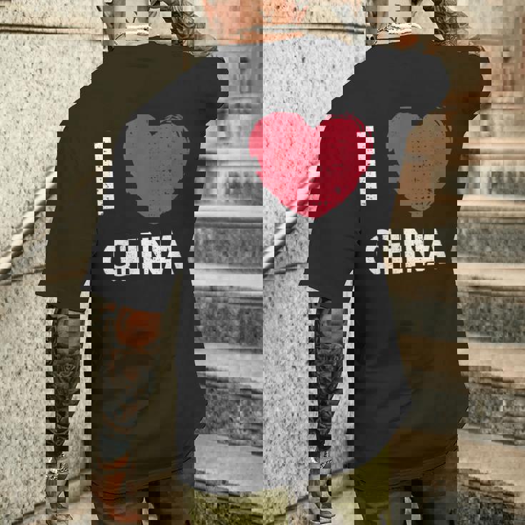 I Love China I Love China デザイン メンズTシャツ バックプリント 彼への贈り物