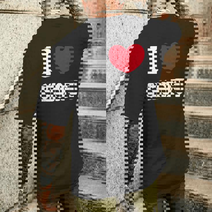 I Love Chofu 調布大好き メンズTシャツ バックプリント 彼への贈り物