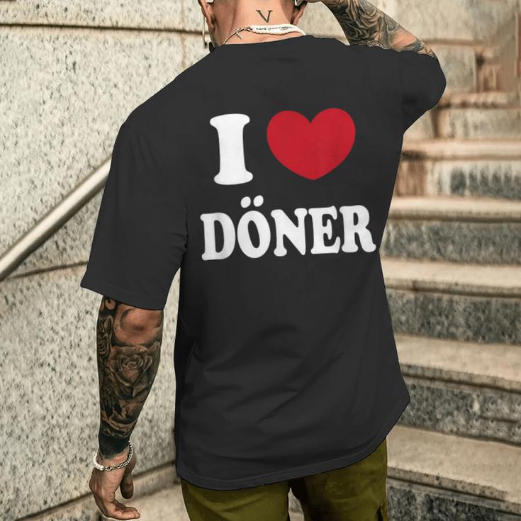I Love Döner T-Shirt mit Rückendruck Geschenke für Ihn
