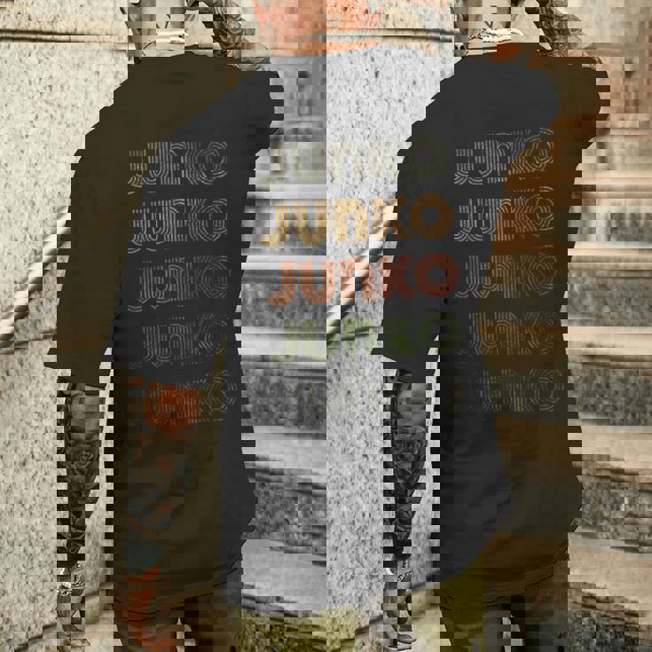 Love Heart Junko グランジビンテージスタイル ブラック ジュンコ メンズTシャツ バックプリント 彼への贈り物