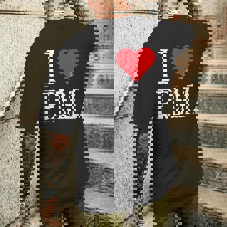 I Love Initials メンズTシャツ バックプリント 彼への贈り物