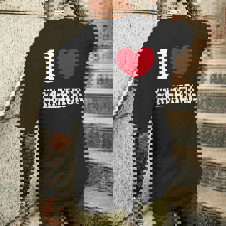 I Love Kamakura 鎌倉が大好き メンズTシャツ バックプリント 彼への贈り物