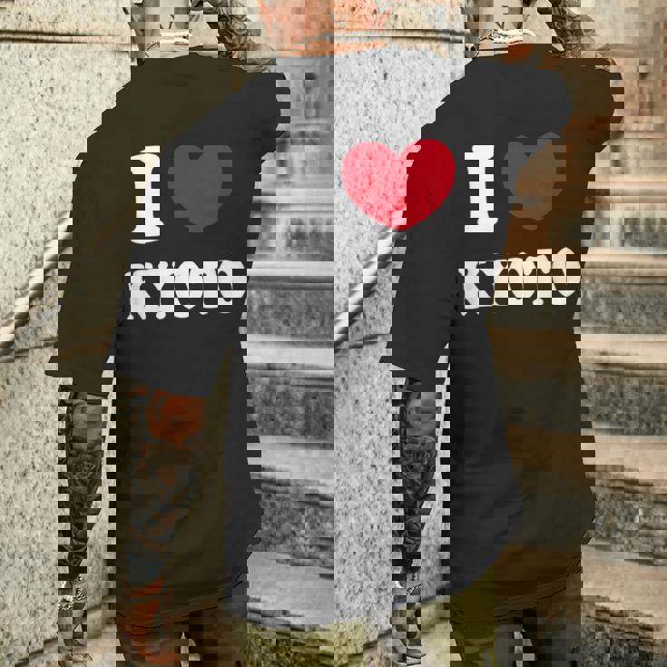 I Love Kyoto 京都が大好き メンズTシャツ バックプリント 彼への贈り物
