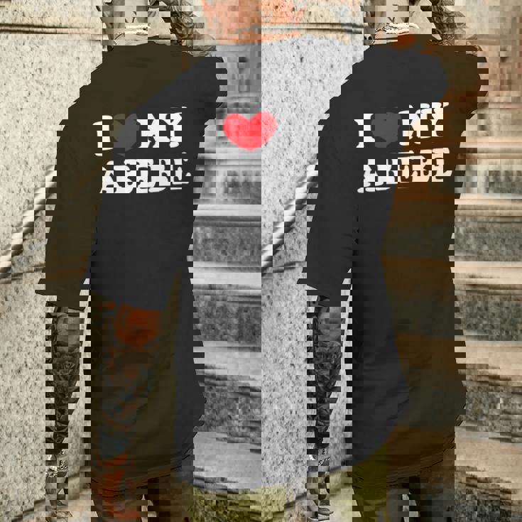 I Love My Abebe アイ・ラブ・マイ・アベベ 長袖tシャツ メンズTシャツ バックプリント 彼への贈り物