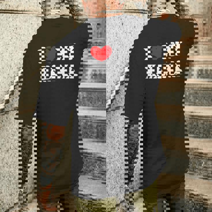 I Love My Hama アイ・ラブ・マイ・ハマ メンズTシャツ バックプリント 彼への贈り物