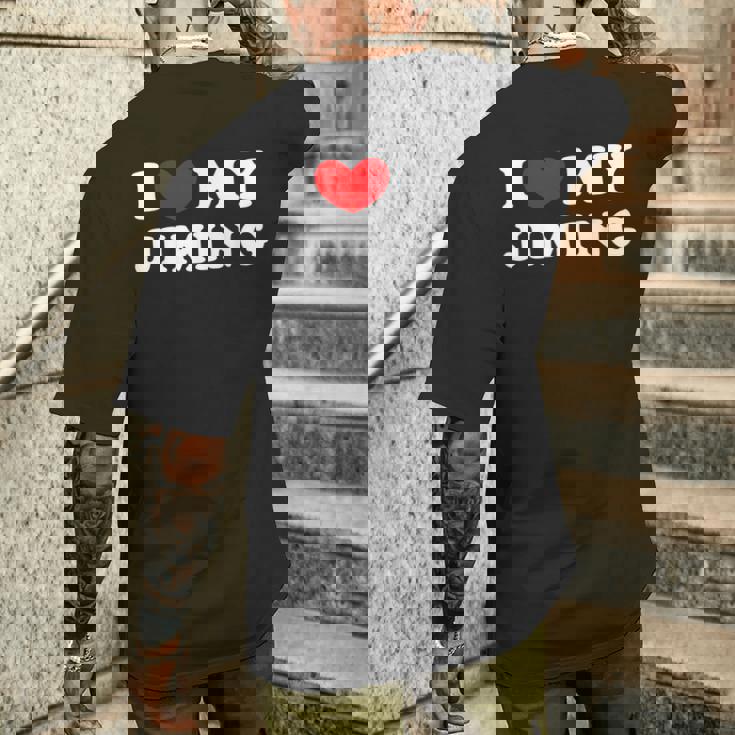 I Love My Jiming 私はジミンが大好きです メンズTシャツ バックプリント 彼への贈り物