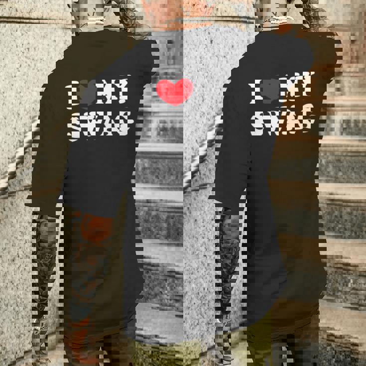 I Love Mywag アイ・ラブ・マイ・スワッグ、アイ・ハート・マイ・スワッグ 長袖tシャツ メンズTシャツ バックプリント 彼への贈り物