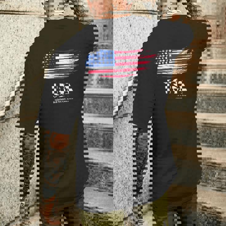 I Love Usa Cool Unitedtates Of America FlagUsa メンズTシャツ バックプリント 彼への贈り物