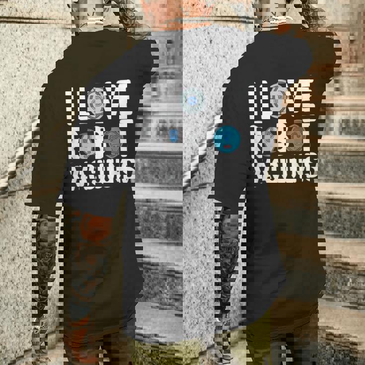 I Love ロボット掃除機 ロボット・フーバー ロボット・フーバー メンズTシャツ バックプリント 彼への贈り物