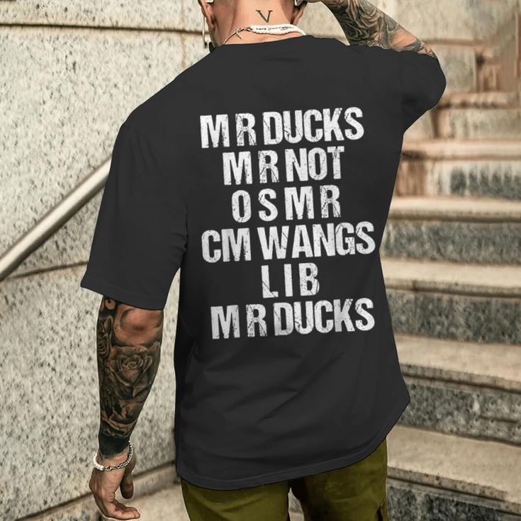 M R Ducks M R Not O S M R CM Wangs Lib M R Ducks Men's Back Print T ...