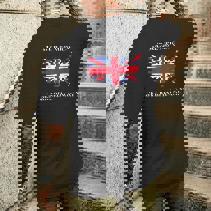 Make America Great Britain Again ドナルド・トランプ 面白いシャツ メンズTシャツ バックプリント 彼への贈り物