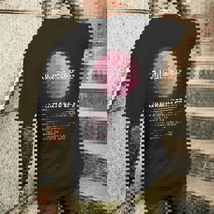 Makemake Facts 準惑星宇宙天文学愛好家 メンズTシャツ バックプリント 彼への贈り物