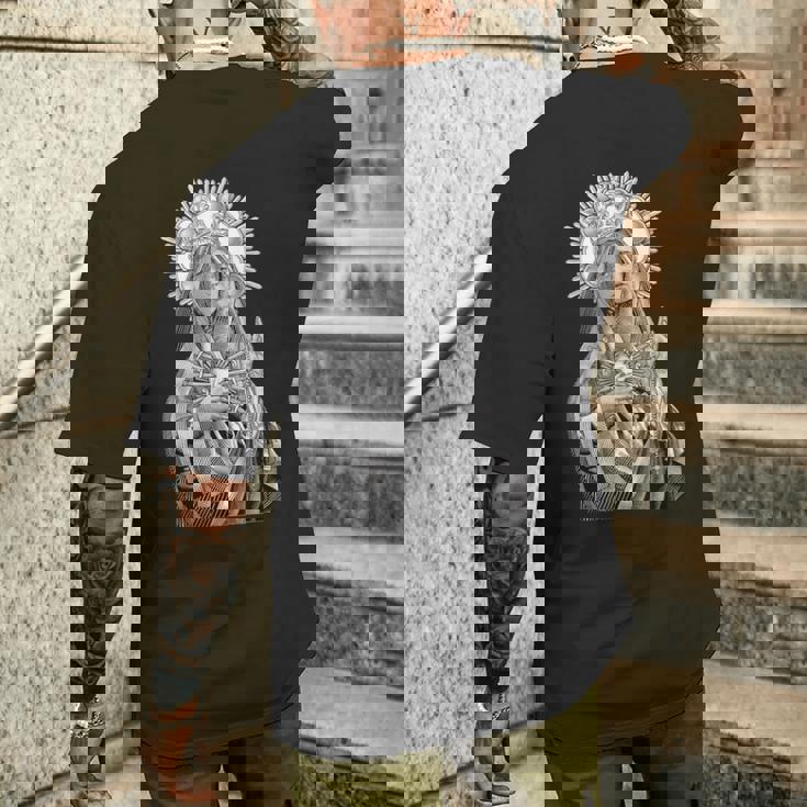 Mater Dolorosa 悲しみの聖母 聖母マリア カトリック メンズTシャツ バックプリント 彼への贈り物