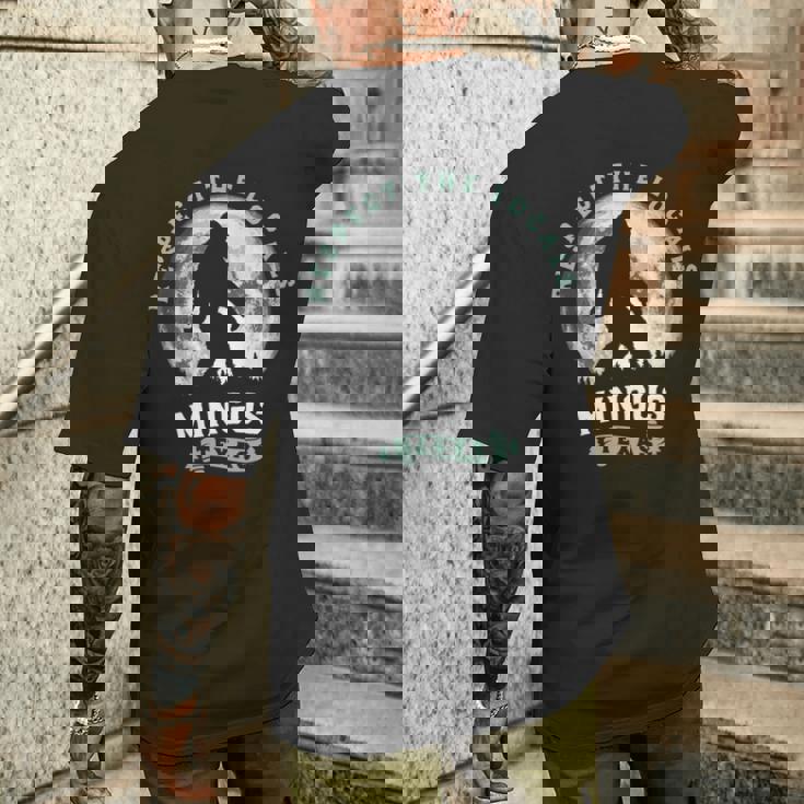 Mingus Texas Bigfoot Night Walk Retro Moon 長袖tシャツ メンズTシャツ バックプリント 彼への贈り物