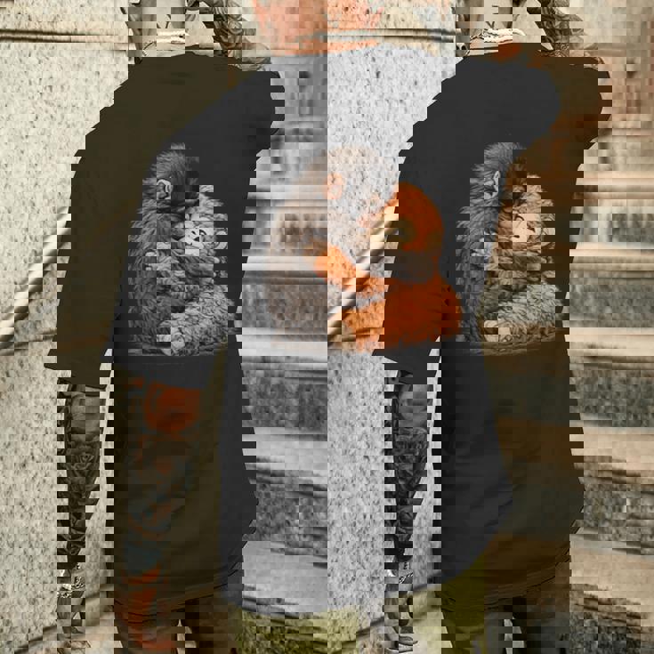 Monkey Team Punch メンズTシャツ バックプリント 彼への贈り物