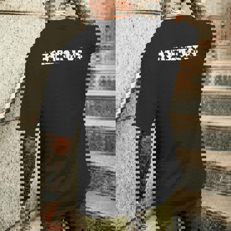 Motown ヴィンテージ風 デトロイト音楽好き メンズTシャツ バックプリント 彼への贈り物