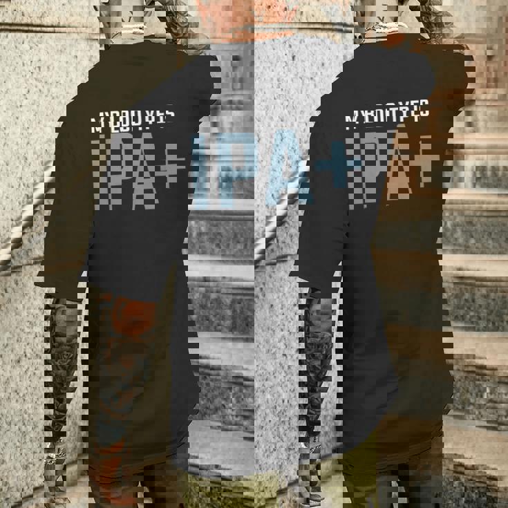 My Blood Type Is Ipa クラフトビール Ipa ペールエール メンズTシャツ バックプリント 彼への贈り物