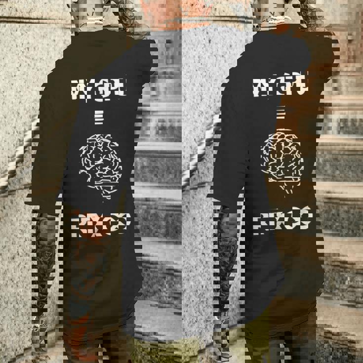 My Gpu Rtx Infinite、グラフィックスカードユニット Rtx Endless メンズTシャツ バックプリント 彼への贈り物