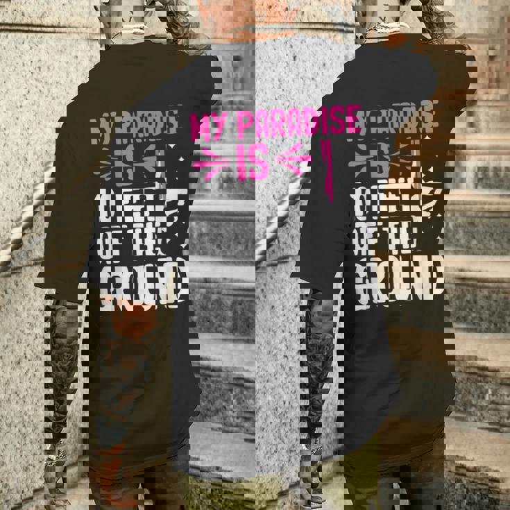 My Paradise Is 10 Feet Off The Ground 空中シルクエアリアリスト メンズTシャツ バックプリント 彼への贈り物