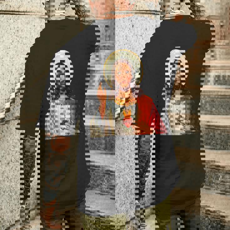 Myuperhero Is Jesus、Faith Love Godシャツ メンズTシャツ バックプリント 彼への贈り物